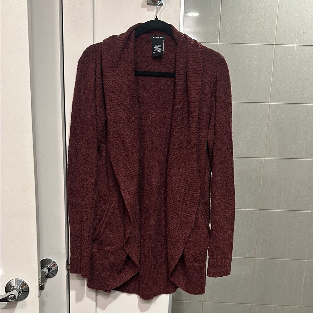 Max & Mia Wine Cardigan